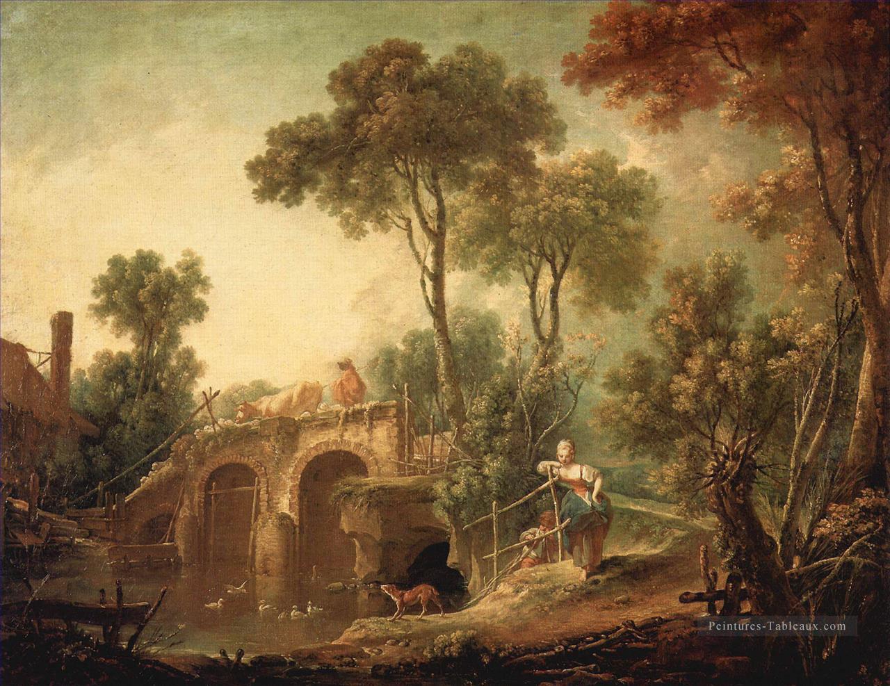 Le pont François Boucher Peintures à l'huile